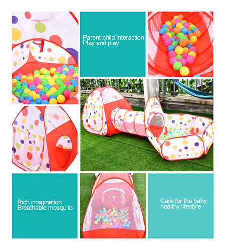 Juego De Tienda De Campaña Para Niños, Túnel De Rastreo Y Pi