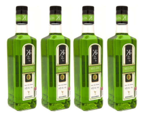 Pack De 4 Licor Karamelo Melon 750 Ml