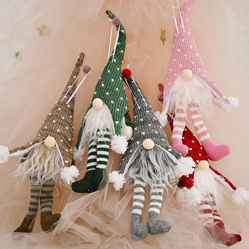 5pcs Gnomos Navideños Con Luz Led,decoración De Mesa Navidad