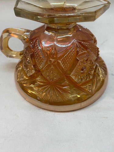 Antigua Taza De Colección Carnival Glass (Usado)
