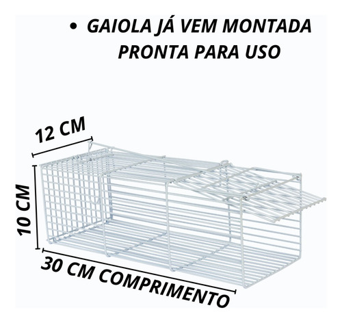 Armadilha Ratoeira Pega Ratos E Roedores