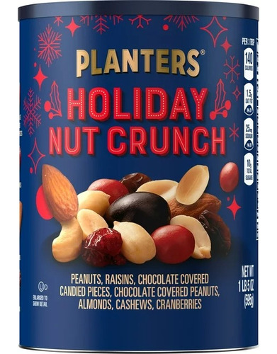 Holiday Nut Crunch Planters Mezcla Nueces Surtidas 595g Imp.