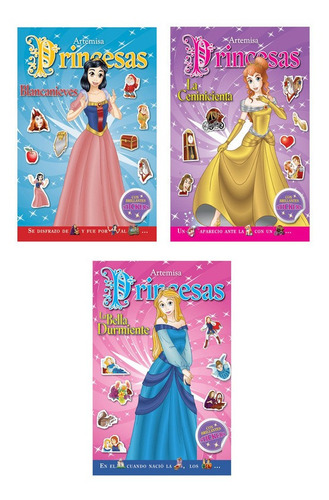 Pack Princesas Cenicienta Bella Durmiente Y Blancanieves 3 L