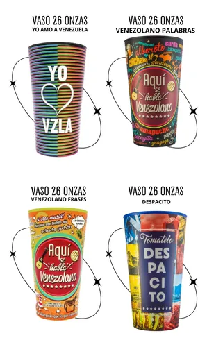 Vasos Venezuela 26oz (docena)