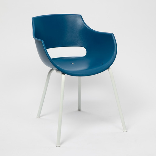 Imagen 2 de 2 de Silla De Comedor Diseño Frida Base Blanca