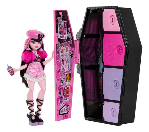 Monster High Doll Y Fashion Set, Draculaura Con Casillero De