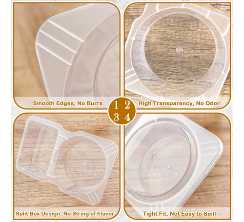 Contenedor Comida Reusable 30pz Doble Compartimento Tapa