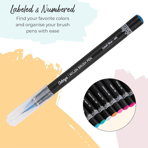 50 Marcadores Acuarelables Colorya Punta De Pincel + 2 Brush