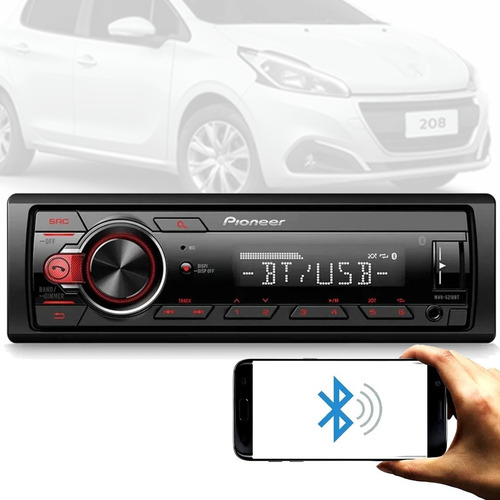 Aparelho Som Pioneer Bluetooth/usb/aux Peugeot 208