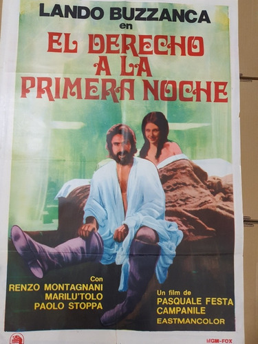 Antiguo Afiche De Cine Original-2025- Con Lando Buzanca
