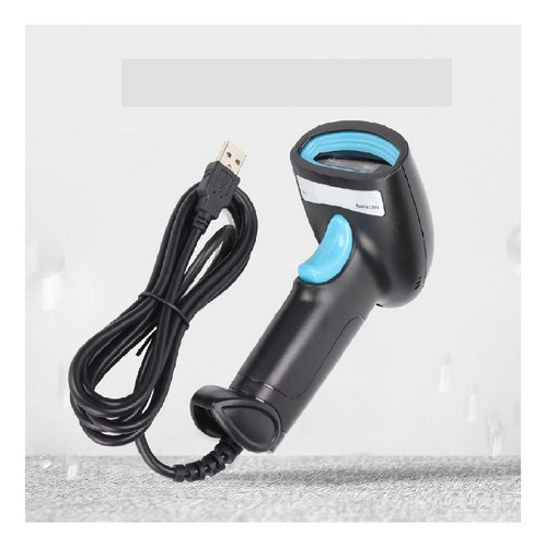 Leitor De Código De Barras 1d Com Fio Conexão Usb Scanner Cor Preto