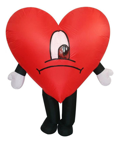 Disfraz Inflable Up Con Forma De Corazón, Mascota Love Red!