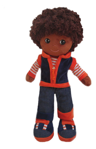 Girlzndollz Avery Black Boy Muñeca Azul Marino, Naranja, M.