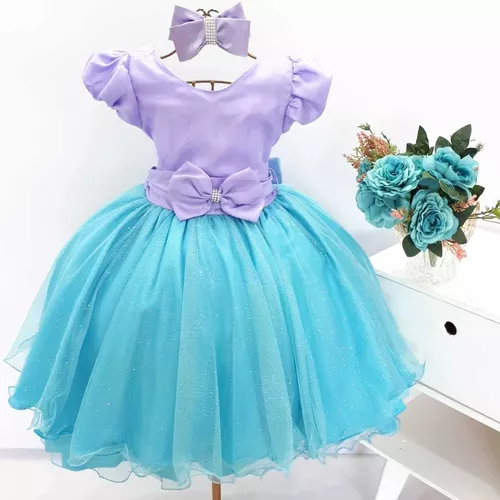 Vestido Infantil Sereia