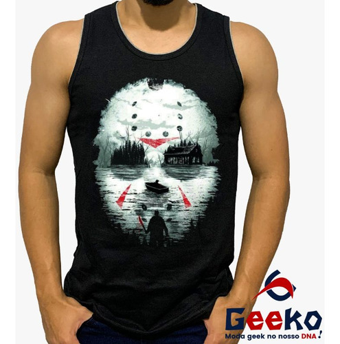 Regata Jason 100% Algodão Serra Elétrica Camiseta Geeko 181