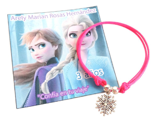 Recuerdos Eventos 30 Pulseras Frozen Elsa Copo De Nieve