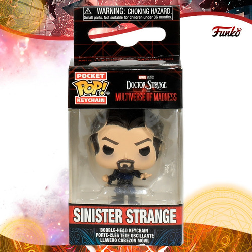 Funko Pop Llavero Doctor Strange Siniestro Multiverso Locura Color Sinister Strange / Multiverse Madness / Keychain