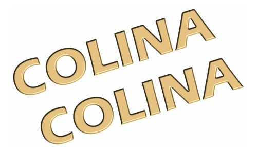 Emblema Adesivo Resinado Colina S10 Dourado Par S10r78 Fgc