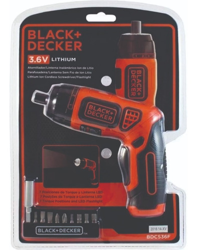 Atornillador Inalambrico 3.6v Black Decker Bdcs36f