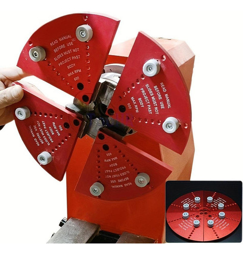 Cole Jaw Set Mandriles De Torno De Madera Para Torneado Rojo