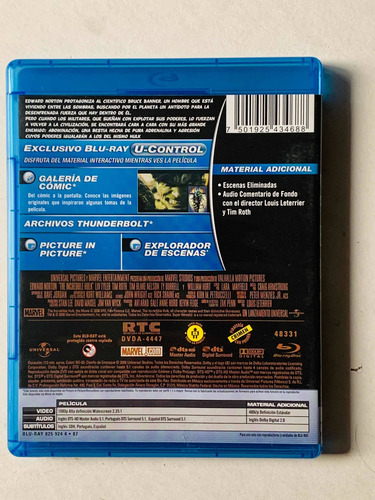 Hulk El Hombre Increíble. Blu-ray (Usado)