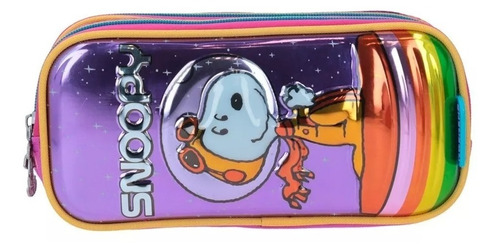 Lapicera Escolar Chenson Doble Cierre Snoopy Galaxia Niña 