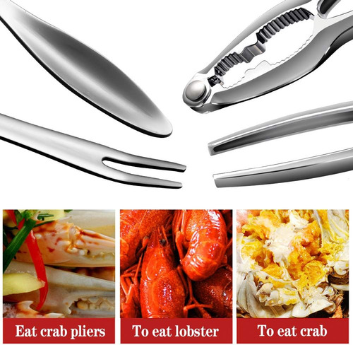 Juego De 7 Herramientas De Mariscos Que Incluye 4 Tenedores