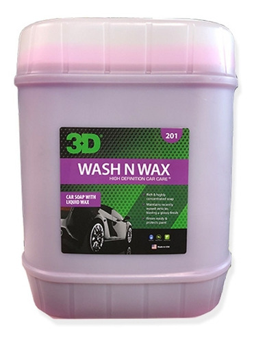 3d Shampoo Ph Neutro Con Cera Wash N Wax  20lts