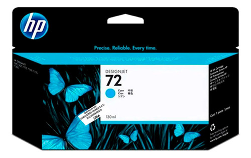 Tinta Hp 72 130ml Cyan T610/ T1100/ T1200