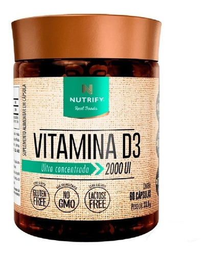 Suplemento em cápsula Nutrify  Vitaminas Vitamina D3