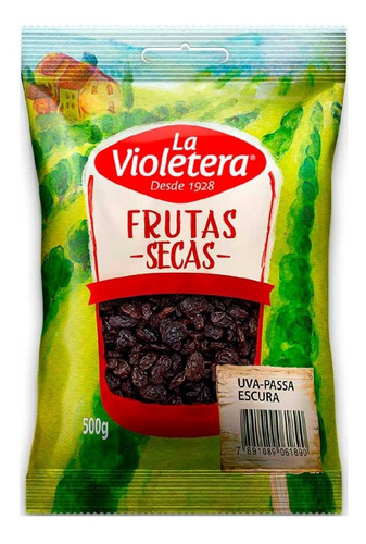 Uva Passa Preta S/semente 500g-