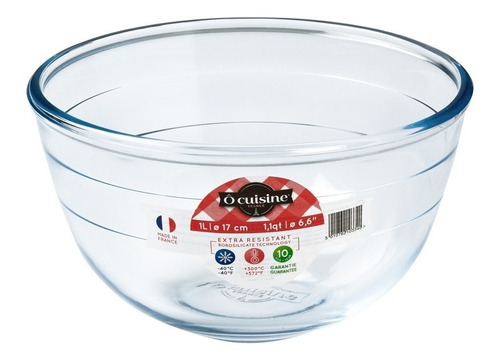 Bowl Batidor Ocuisine Ensaladera Bols Vidrio 1 Litro 16cm