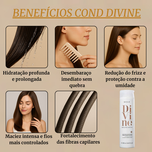 Kit Brae Divine 1 Shampoo + 1 Condicionador Anti-frizz 250ml