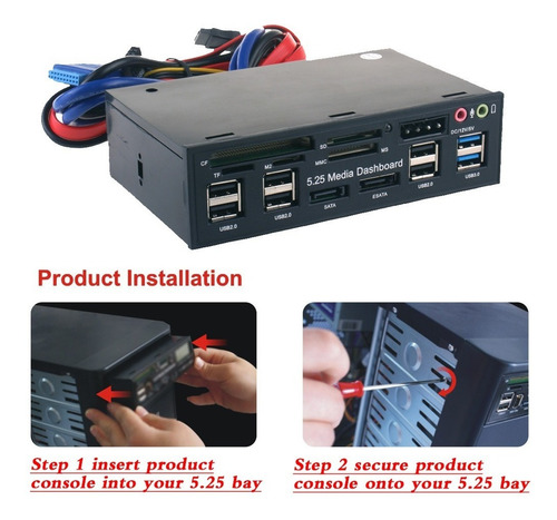 Placa Interna Hub Usb Multifuncional Usb 3.0 Esata Sata Port