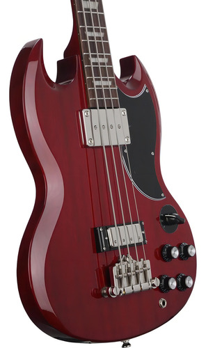Contrabaixo Epiphone EB-3 SG Bass cor cereja burgundy para destros 4 cordas