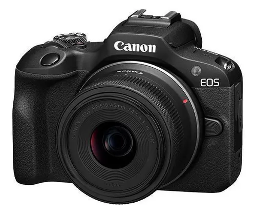 Câmera Canon Eos R100 4k 24.1mp Wi-fi/bluetooth Lente Rf-s 18-45mm