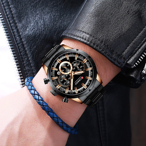 . Reloj De Cuarzo Clásico De Lujo For Hombre Curren 8355