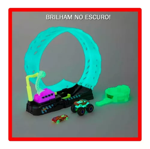 Pista Loop Brilha No Escuro Hot Wheels Monster Trucks Hbn02 - Pirlimpimpim  Brinquedos