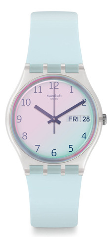 Reloj Swatch Ultraciel Ge713 Correa Celeste Fondo Celeste