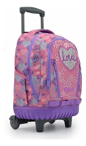 Mochila Samsonite Xtrem Trolley Love Pink Con Carro Color Rosa