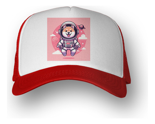 Gorra  Shiba Inu Vestido De Astronauta Pink