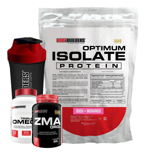 Kit Optimum Isolate Protein 900g+ Ômega 120 Cáps