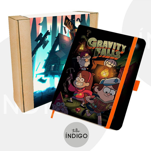 Libreta  Gravity Falls Personalizada  Pasta Dura Artesanal