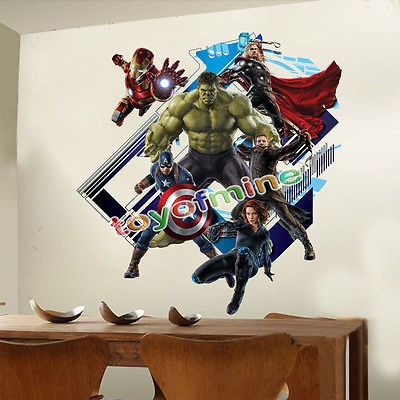 Extraíble 3d Los Vengadores Hulk Ultron Niños Wallpaper Etiq