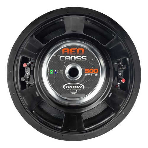 Alto Falante Subwoofer Triton Redcross 12 500w Rms 4+4 Ohms Cor Preto