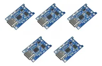 Comprar 5 Módulos Cargadores C\u002Fprotec. Tp4056 Usc-c Litio 18650 3.7v