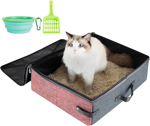 Arenero Plegable Portátil Impermeable Para Gato 