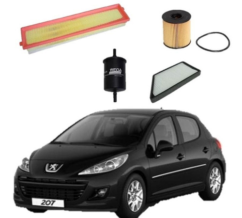 Kit De Filtros Wega Peugeot 207 Compact 1.6 110vc Maranello