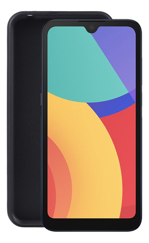Capa De Telefone Tpu Preta Fosca Para Alcatel 1l 2021