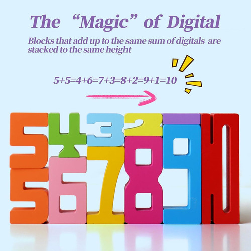Bloques De Construcción Wisbook Math Magic, Apilables, 20 Un